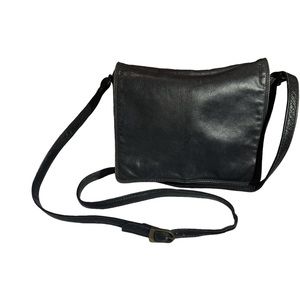 Vintage Leather Bag / Purse. Real Leather. Black